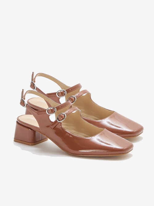 Paar effen, glanzende lakleren pumps - Kiabi