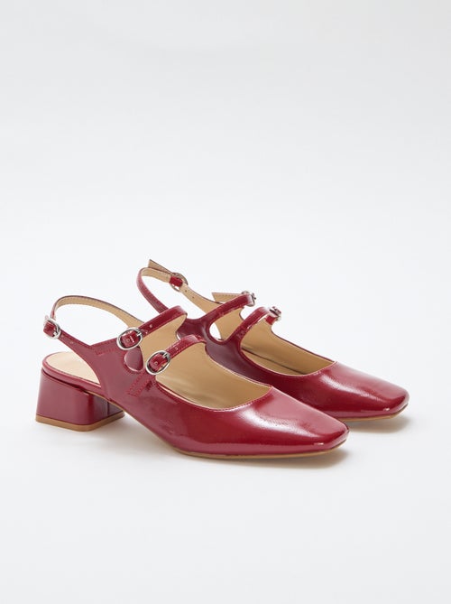 Paar effen, glanzende lakleren pumps - Kiabi