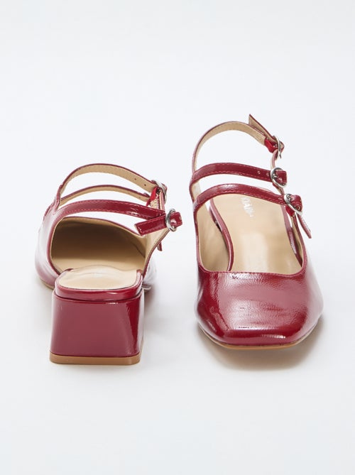 Paar effen, glanzende lakleren pumps - Kiabi