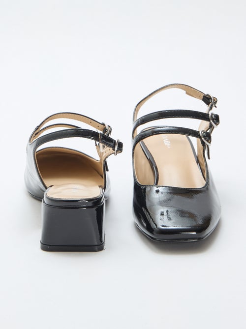 Paar effen, glanzende lakleren pumps - Kiabi