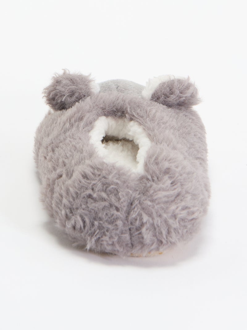 Paar 'Koala' pantoffels Grijs - Kiabi