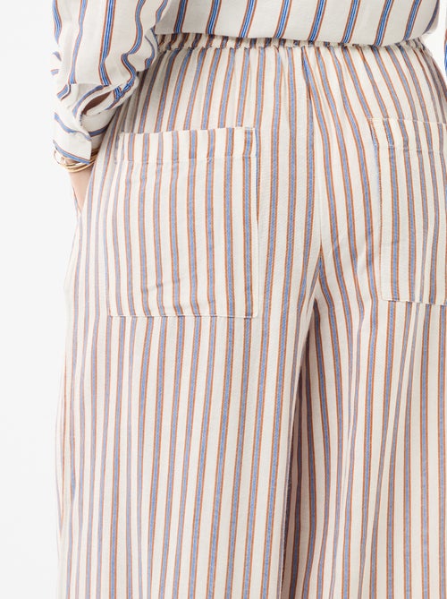 Palazzo broek van linnenmix - Kiabi