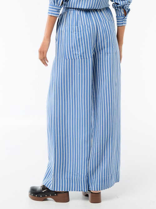 Palazzo broek van linnenmix - Kiabi