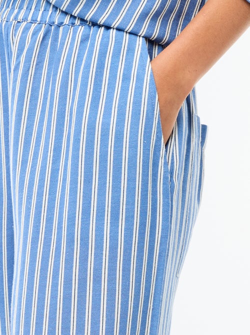 Palazzo broek van linnenmix - Kiabi