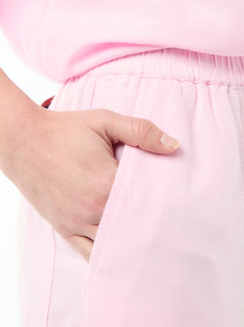 Palazzo broek van linnenmix - Kiabi