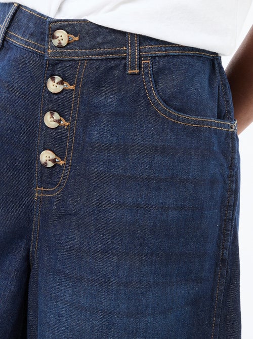 Palazzobroek van denim met details - Kiabi