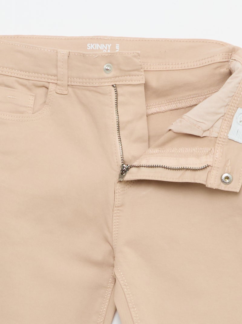 Pantalon met afgesneden randen Biege - Kiabi