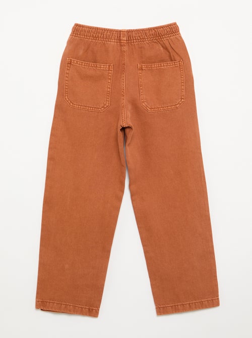 Pantalon van twill met trekkoordjes - Kiabi Pantalon van twill met trekkoordjes - Kiabi