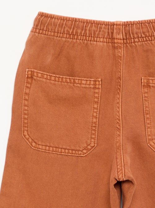 Pantalon van twill met trekkoordjes - Kiabi Pantalon van twill met trekkoordjes - Kiabi