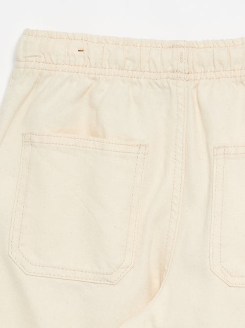 Pantalon van twill met trekkoordjes - Kiabi Pantalon van twill met trekkoordjes - Kiabi