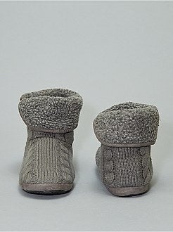 Pantoffellaarzen van tricot - Kiabi