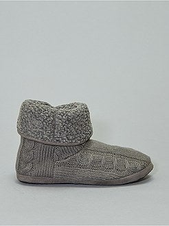 Pantoffellaarzen van tricot - Kiabi