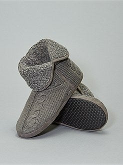Pantoffellaarzen van tricot - Kiabi