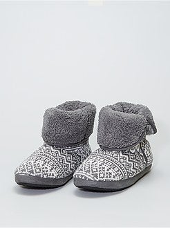 Pantoffellaarzen van tricot - Kiabi