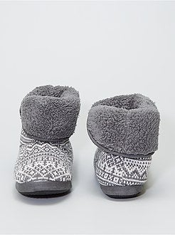 Pantoffellaarzen van tricot - Kiabi