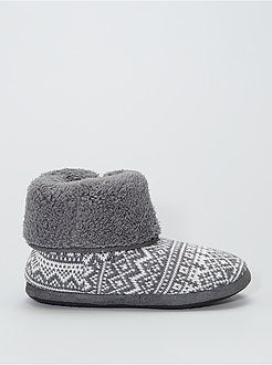 Pantoffellaarzen van tricot - Kiabi