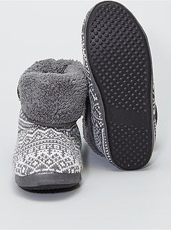 Pantoffellaarzen van tricot - Kiabi