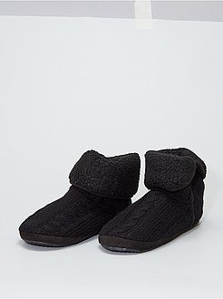 Pantoffellaarzen van tricot - Kiabi