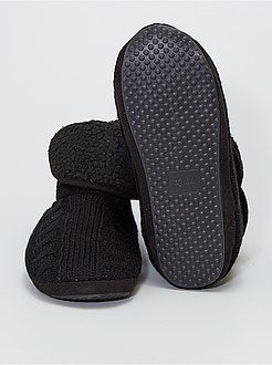 Pantoffellaarzen van tricot - Kiabi