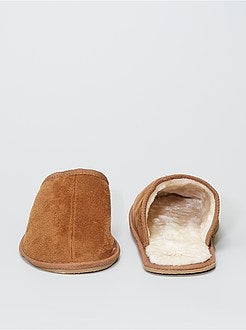 Pantoffelmuiltjes met suedine-effect - Kiabi