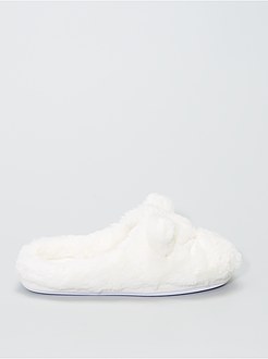 Pantoffelmuiltjes van pluchetricot - Kiabi