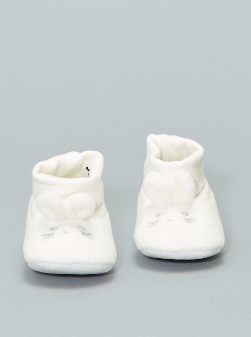 Pantoffels 'konijn' 'Ecodesgin' wit - Kiabi