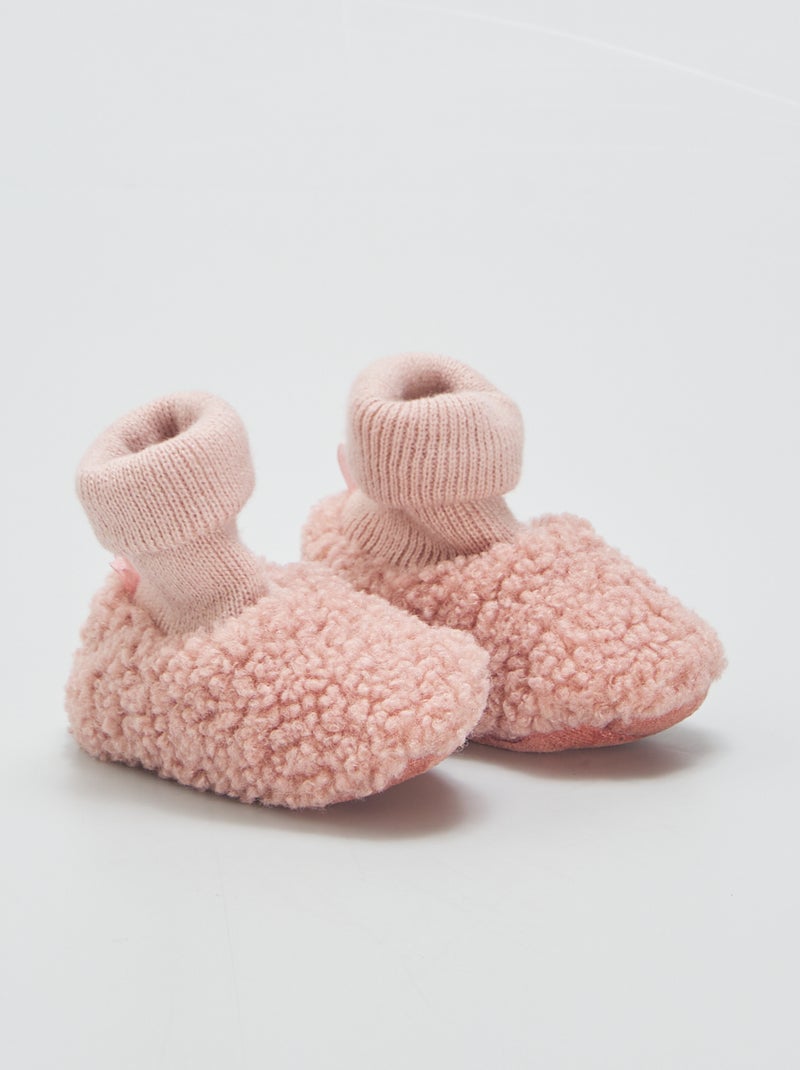 Pantoffels met schapenvacht effect ROSE - Kiabi