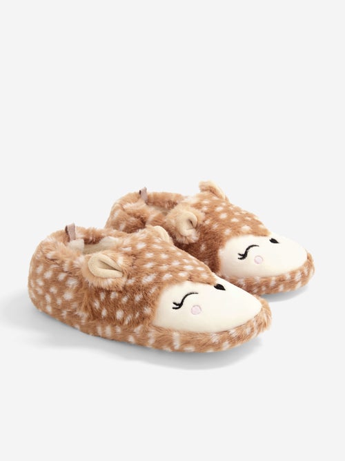 Pantoffels met schapenvachteffect - Kiabi