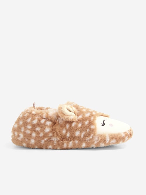 Pantoffels met schapenvachteffect - Kiabi