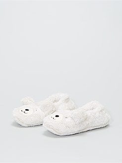 Pantoffels van pluchetricot - Kiabi