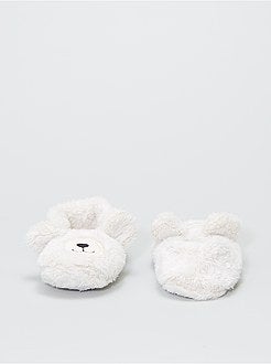 Pantoffels van pluchetricot - Kiabi