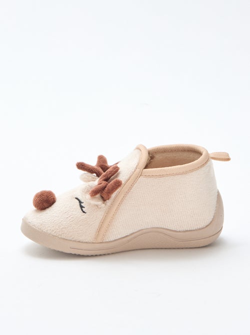 Pantoffels van suèdine in kerstthema - Kiabi