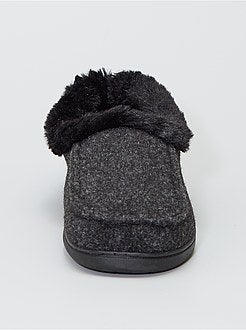 Pantoffels van vilt met voering - Kiabi