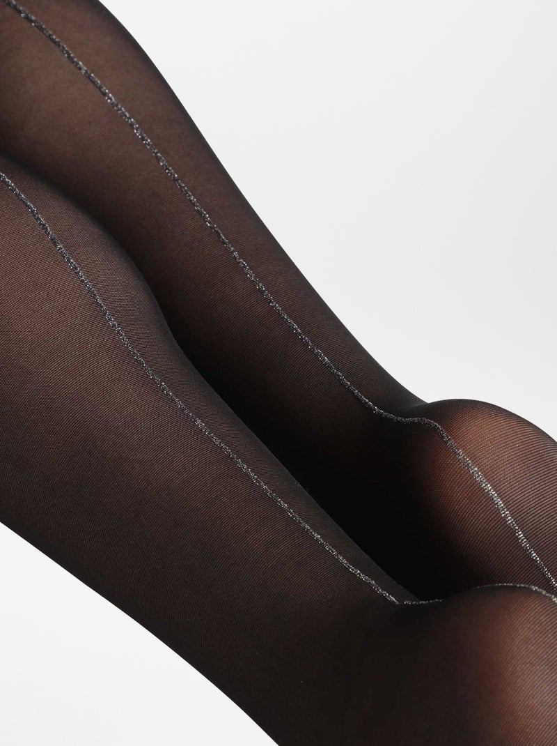 Panty met fantasiepatroon 'DIM' ZWART - Kiabi