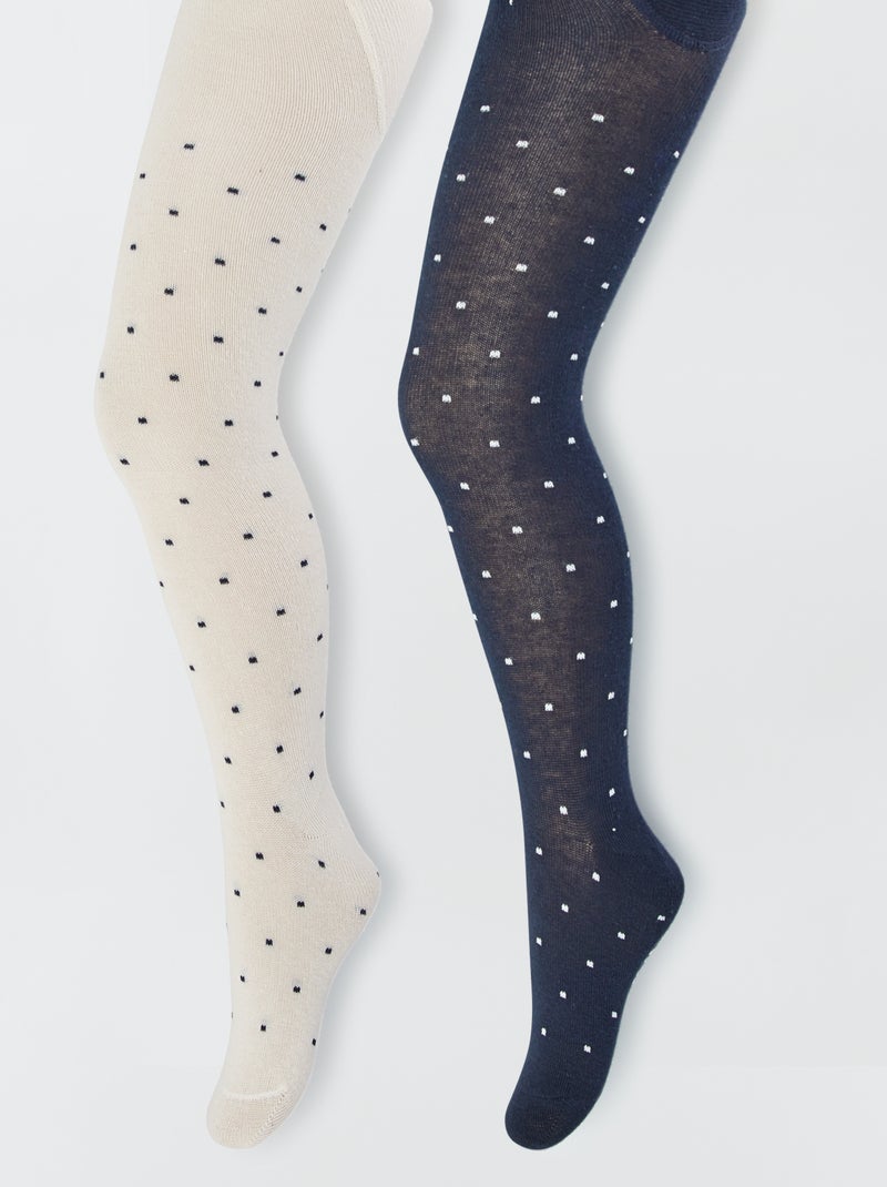 Panty met origineel motiefje - Setje van 2 BLAUW - Kiabi