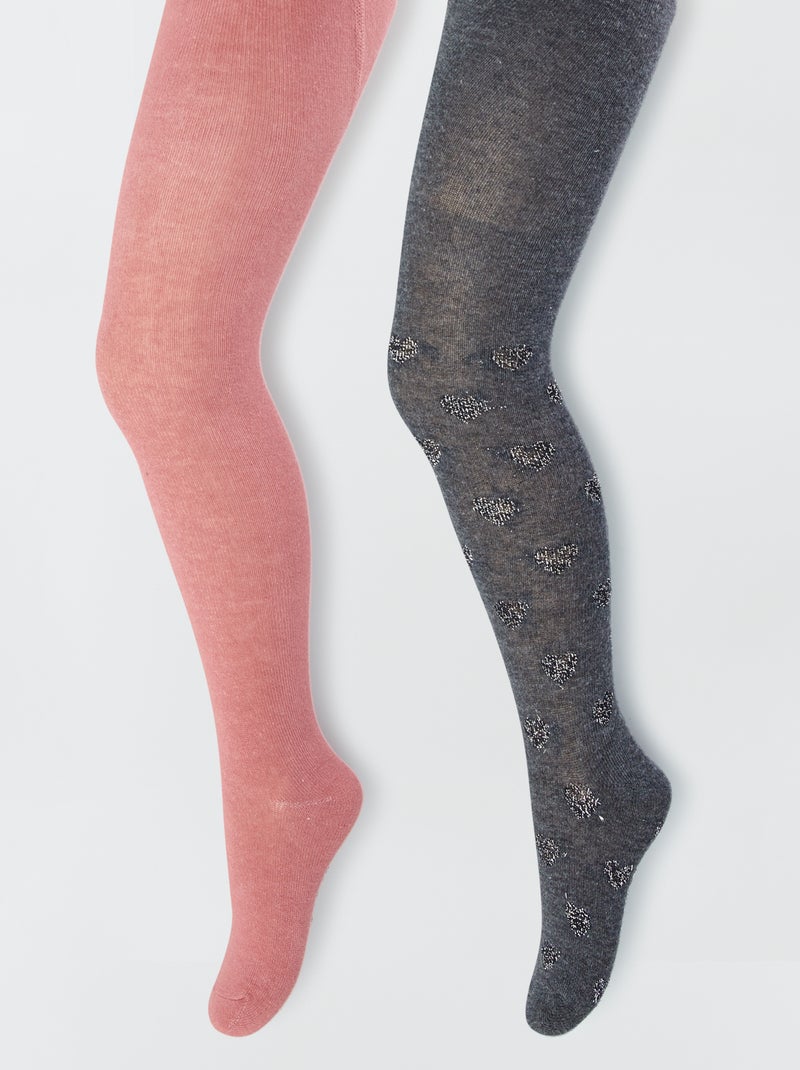 Panty met origineel motiefje - Setje van 2 GRIJS - Kiabi