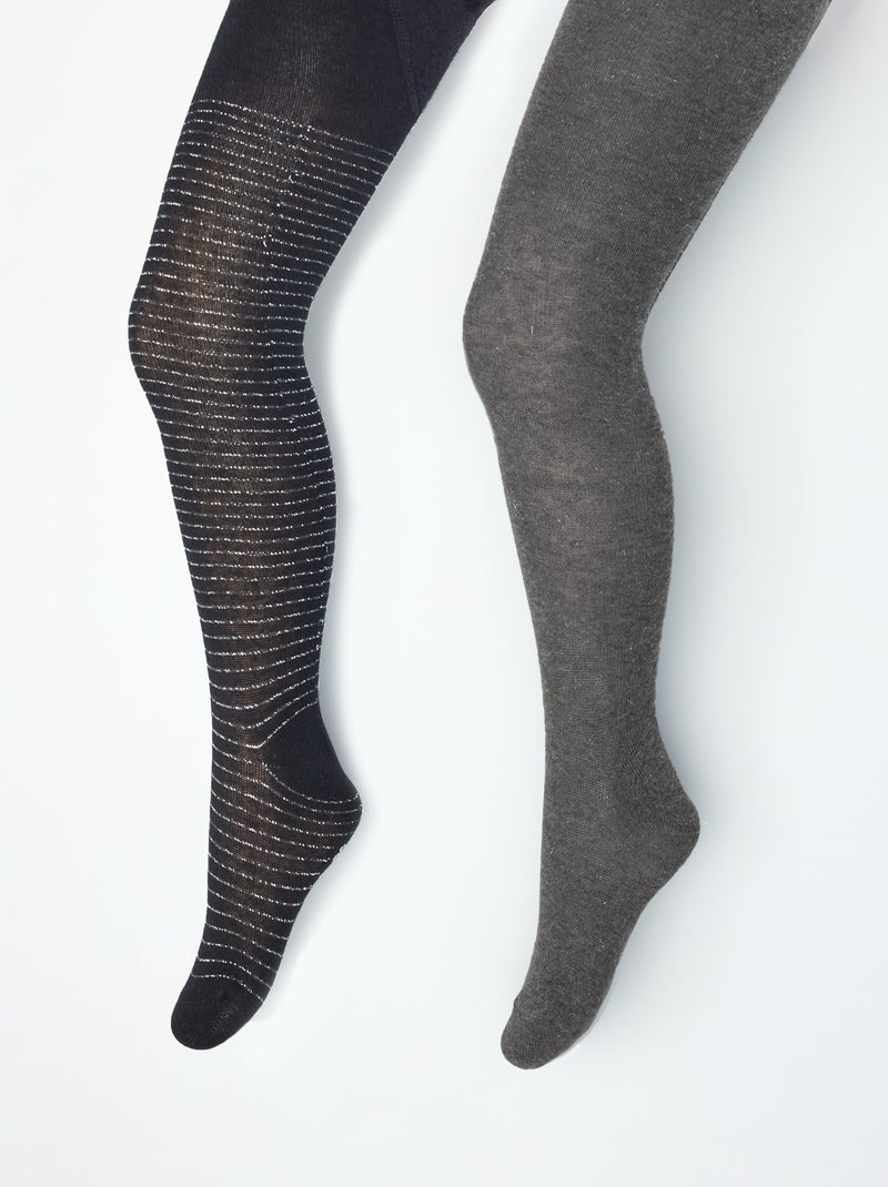 Panty met origineel motiefje - Setje van 2 ZWART - Kiabi