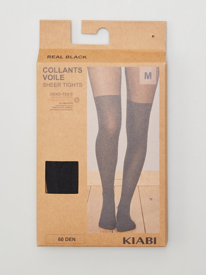 Panty van voile ZWART - Kiabi