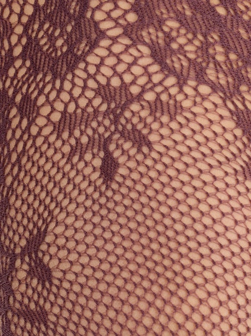 Panty's met bloemenmotief en kanteffect - Kiabi