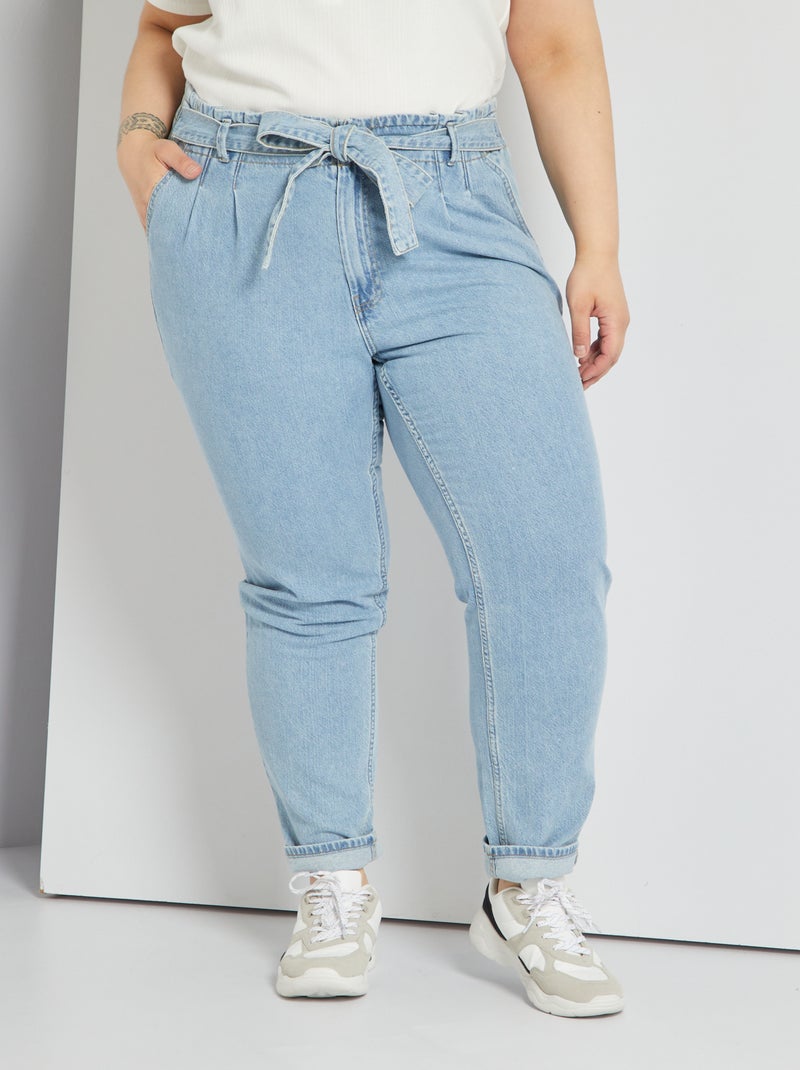 Paperbag jeans BLAUW - Kiabi