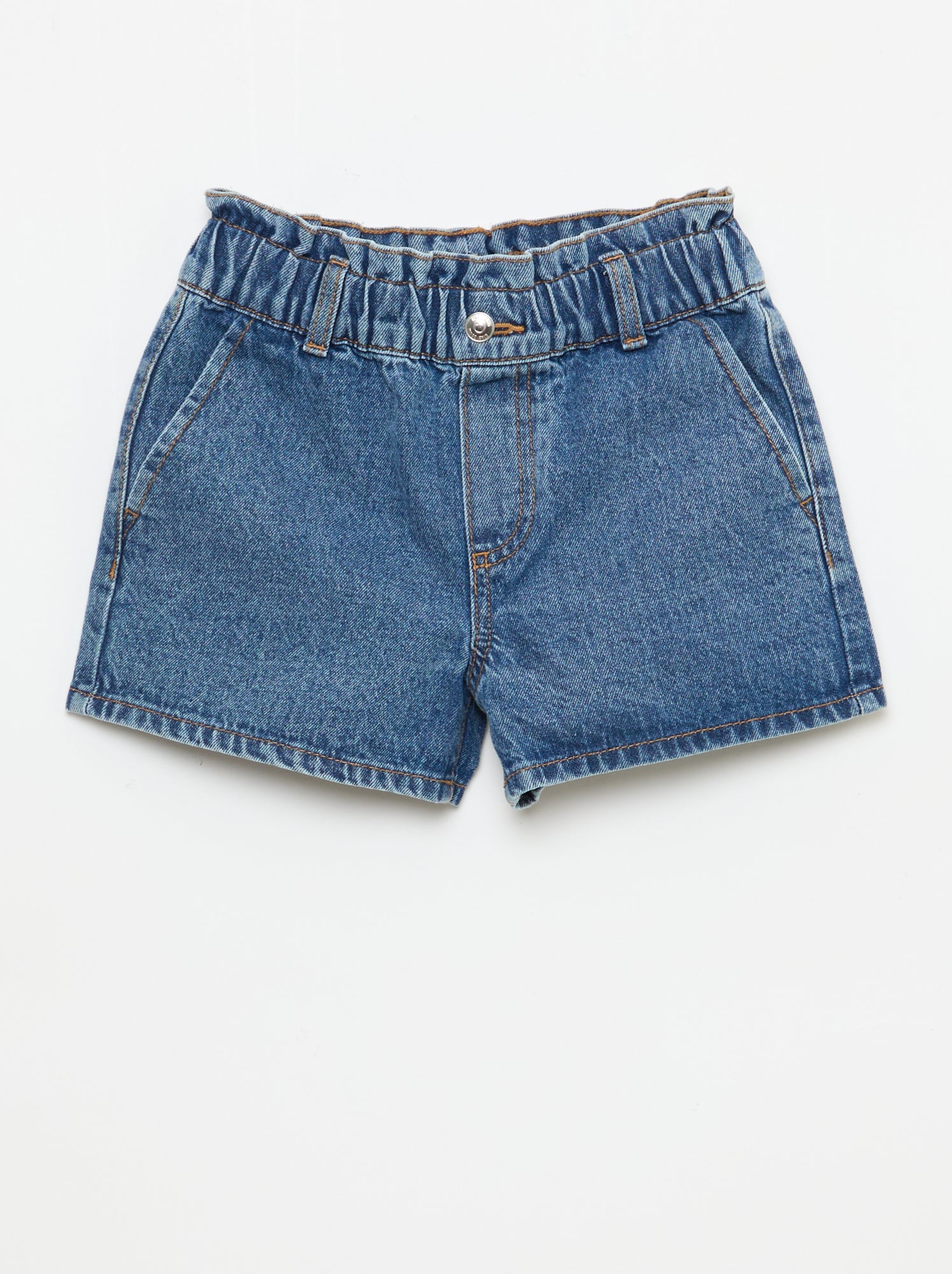 Paperbag jeansshort