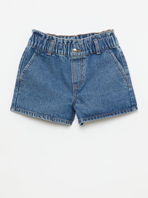 Paperbag jeansshort - Kiabi