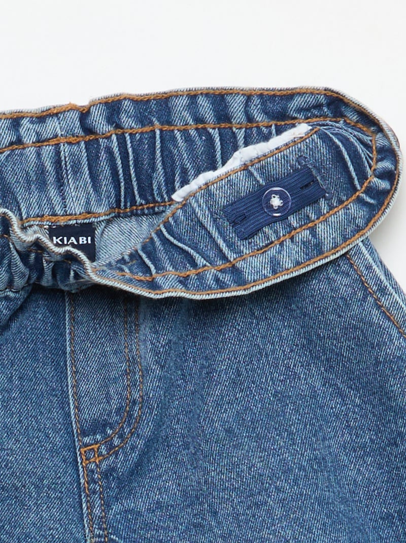 Paperbag jeansshort Blauw - Kiabi