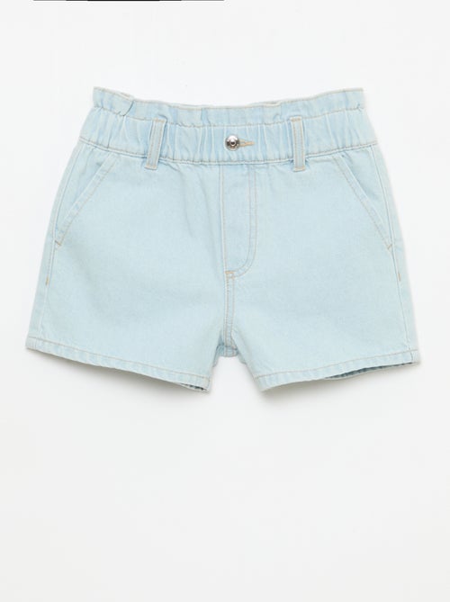 Paperbag jeansshort - Kiabi