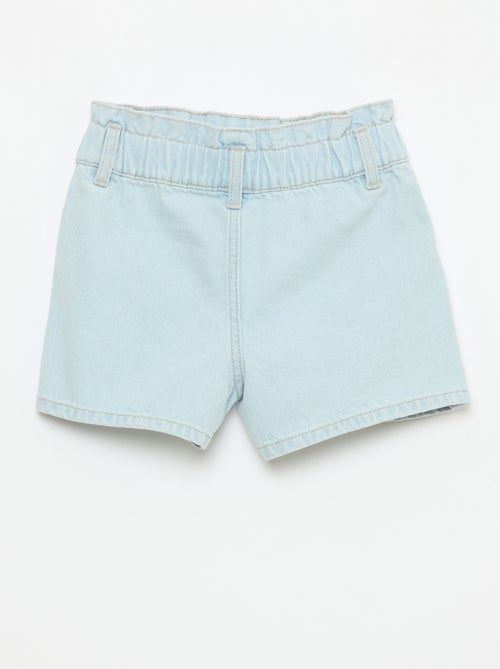 Paperbag jeansshort - Kiabi