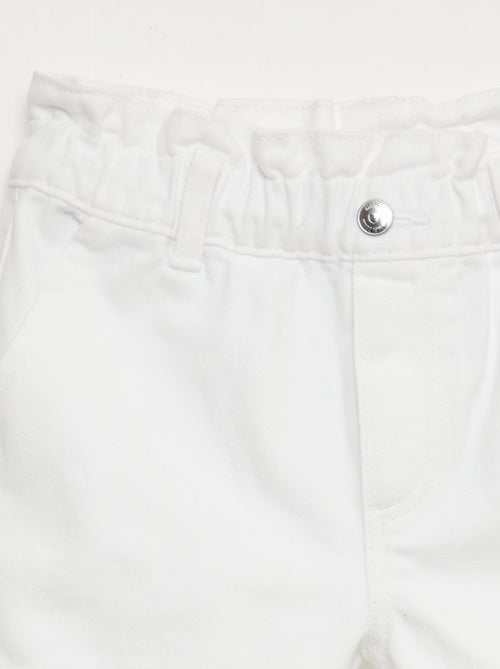 Paperbag jeansshort - Kiabi