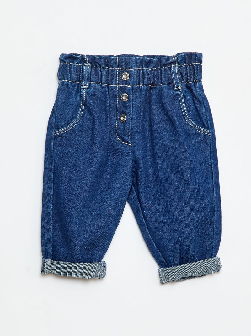 Paperbagjeans Blauw - Kiabi