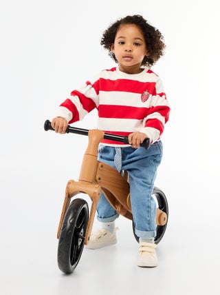 Paperbagjeans + riem met motiefje