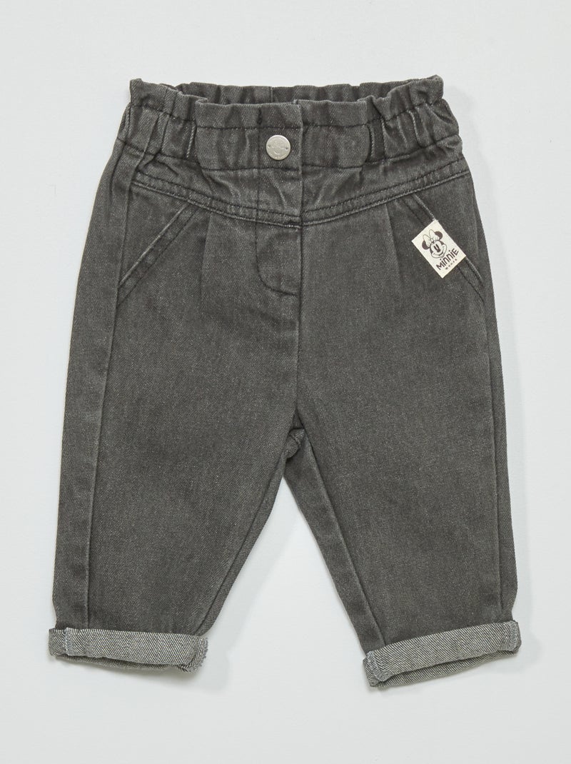 Paperbagjeans ZWART - Kiabi