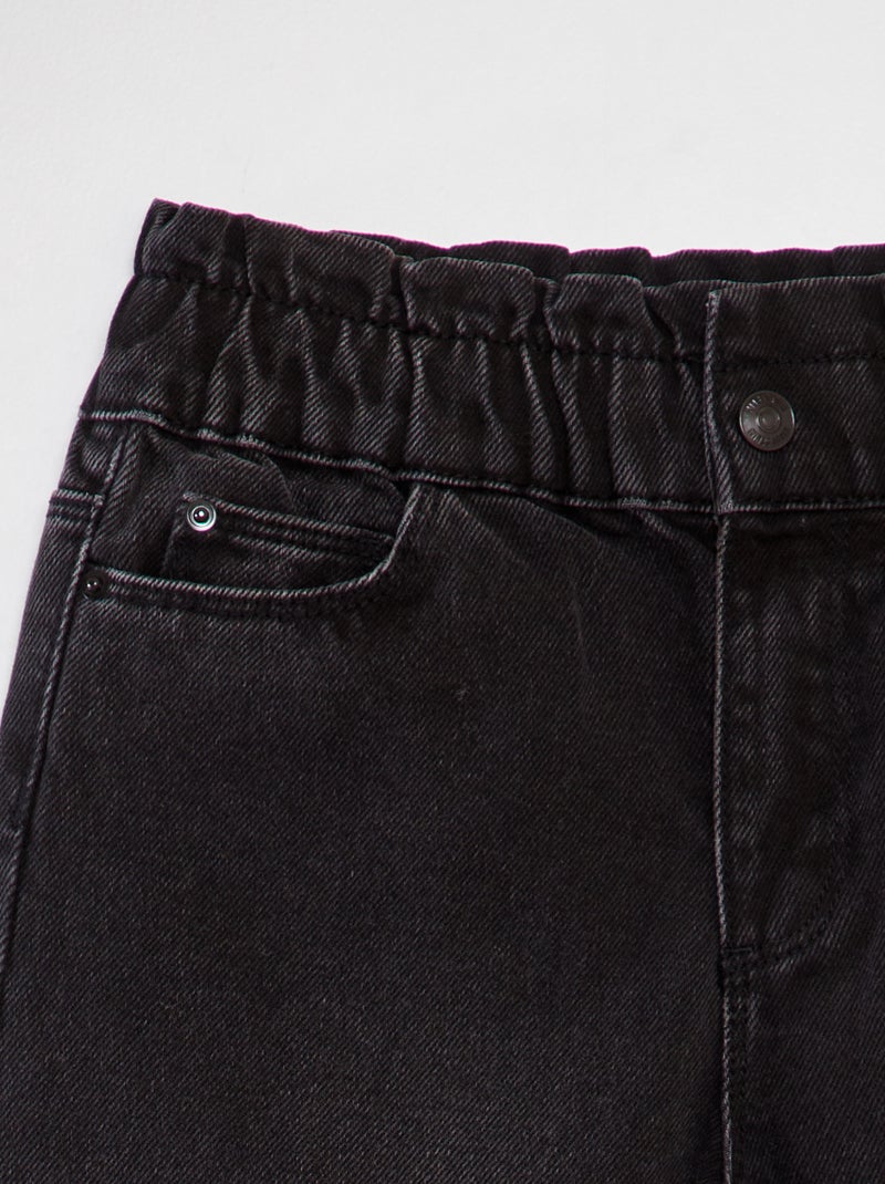 Paperbagjeans ZWART - Kiabi